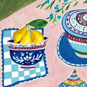 ‘Wat Arun Dishes’ Print