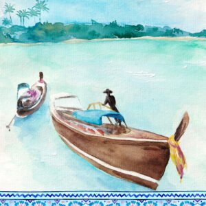 'Fishing Boats in Ko Muk Thailand' Print
